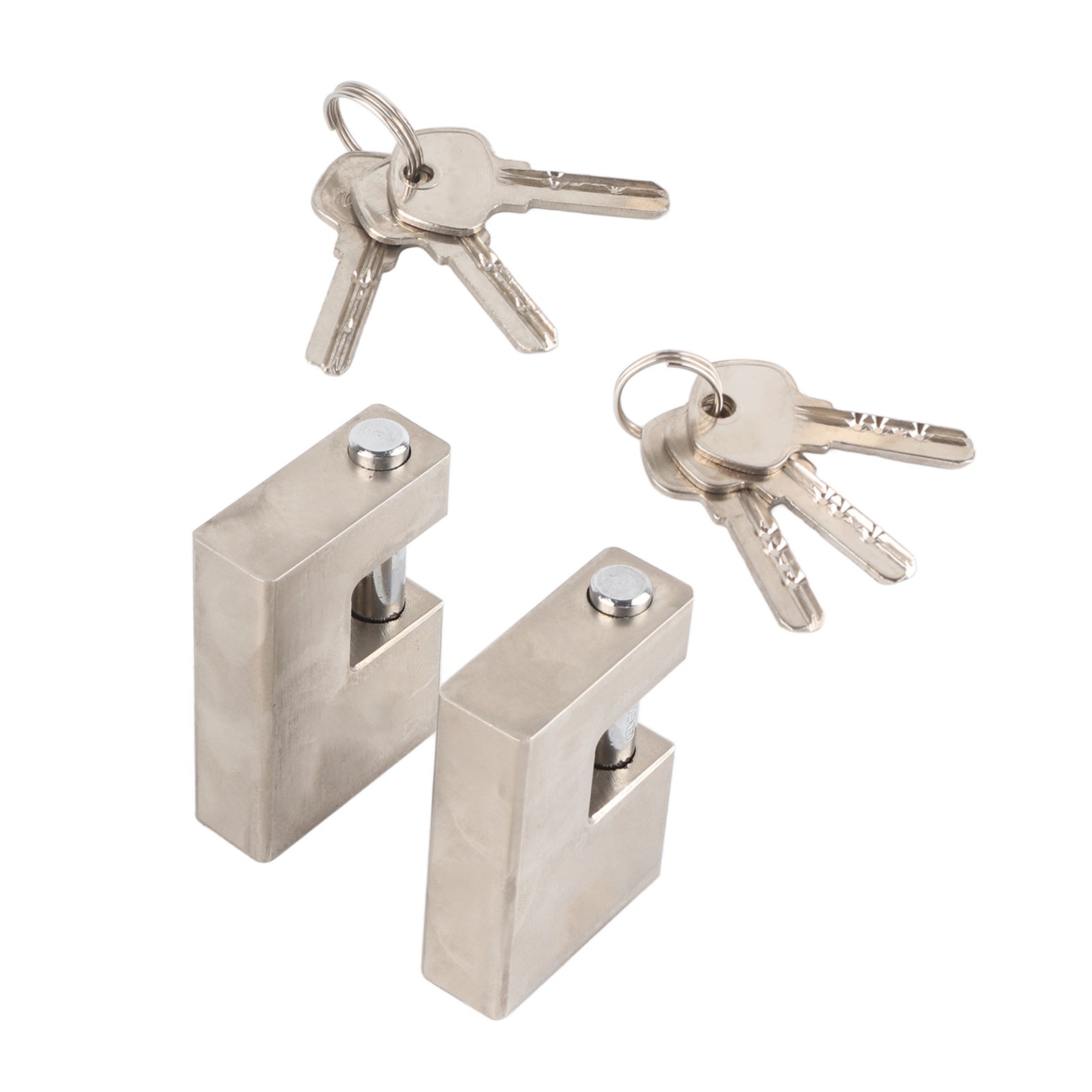 2pcs Heavy Duty Padlock Waterproof Rustproof Lock For Garage FIS