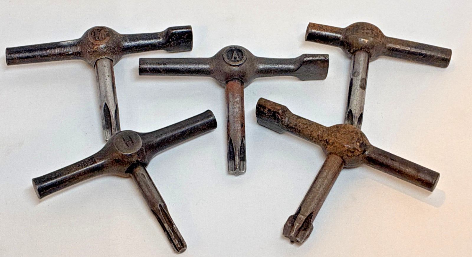 VINTAGE T-handle wrench plus + shape tool manual torque iron tap Handle