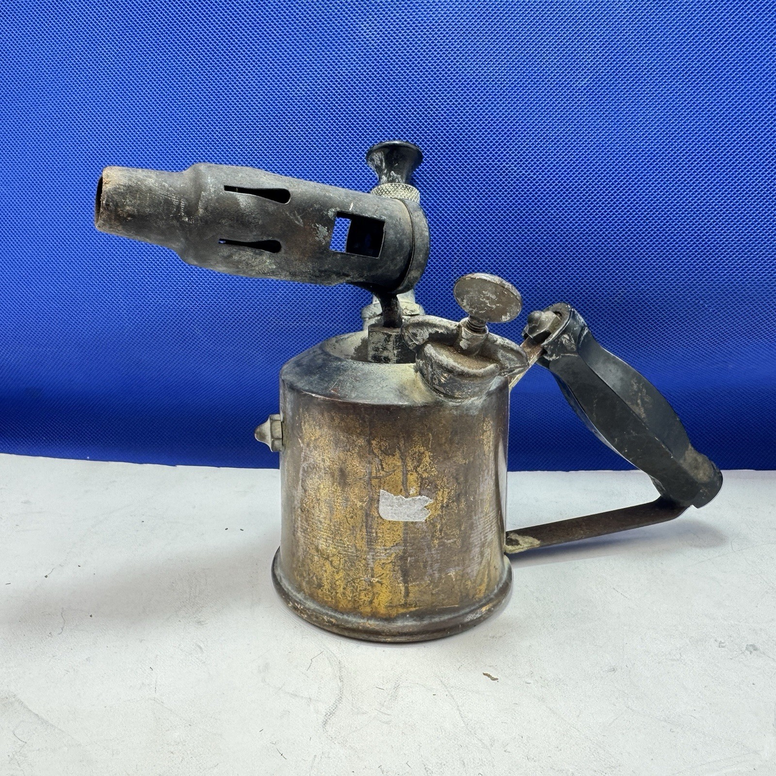 Paraffin Blow Lamp Vintage Untested Brass Torch with Handle