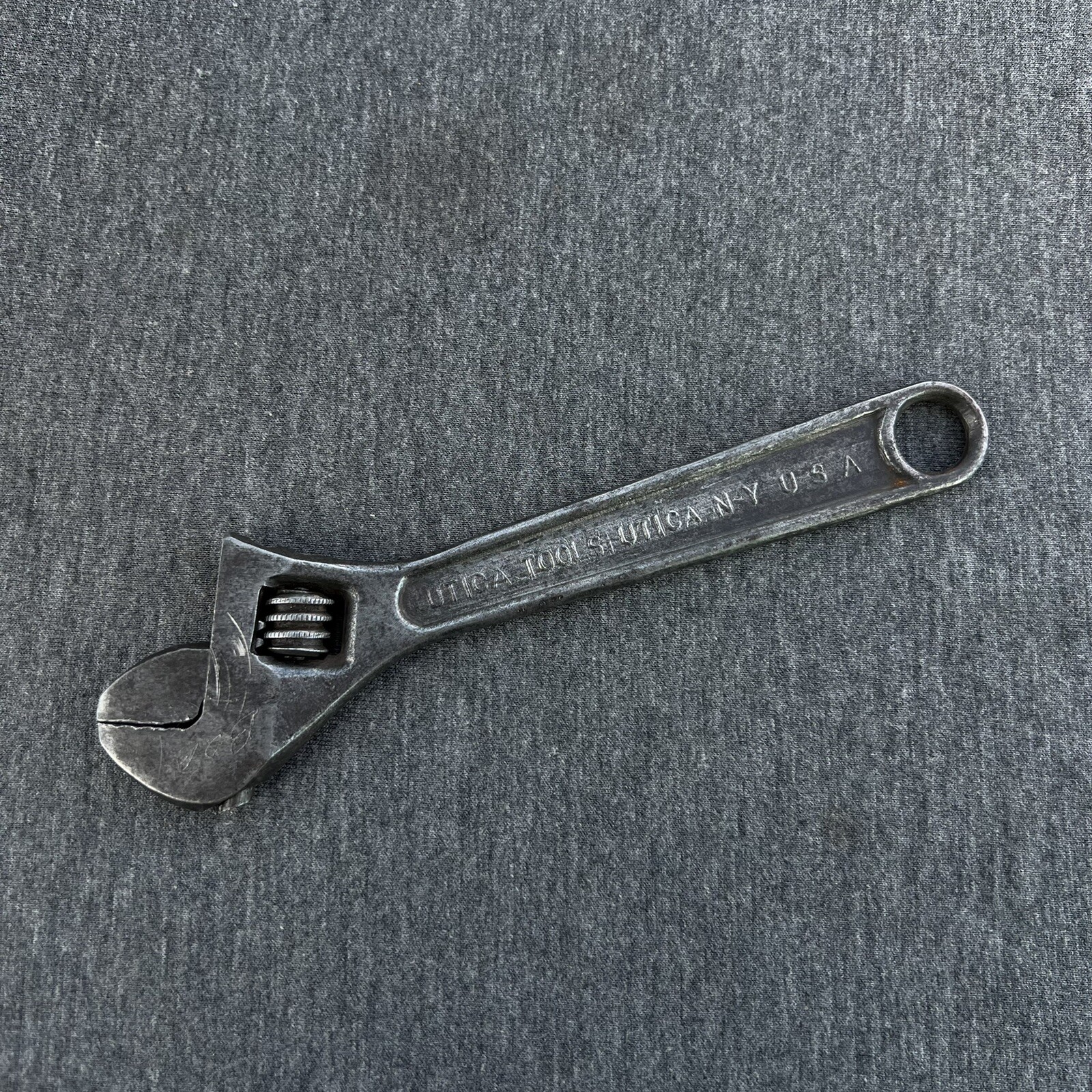 Vintage Utica 6″ Adjustable Wrench Drop Forged Alloy Steel Utica NY USA
