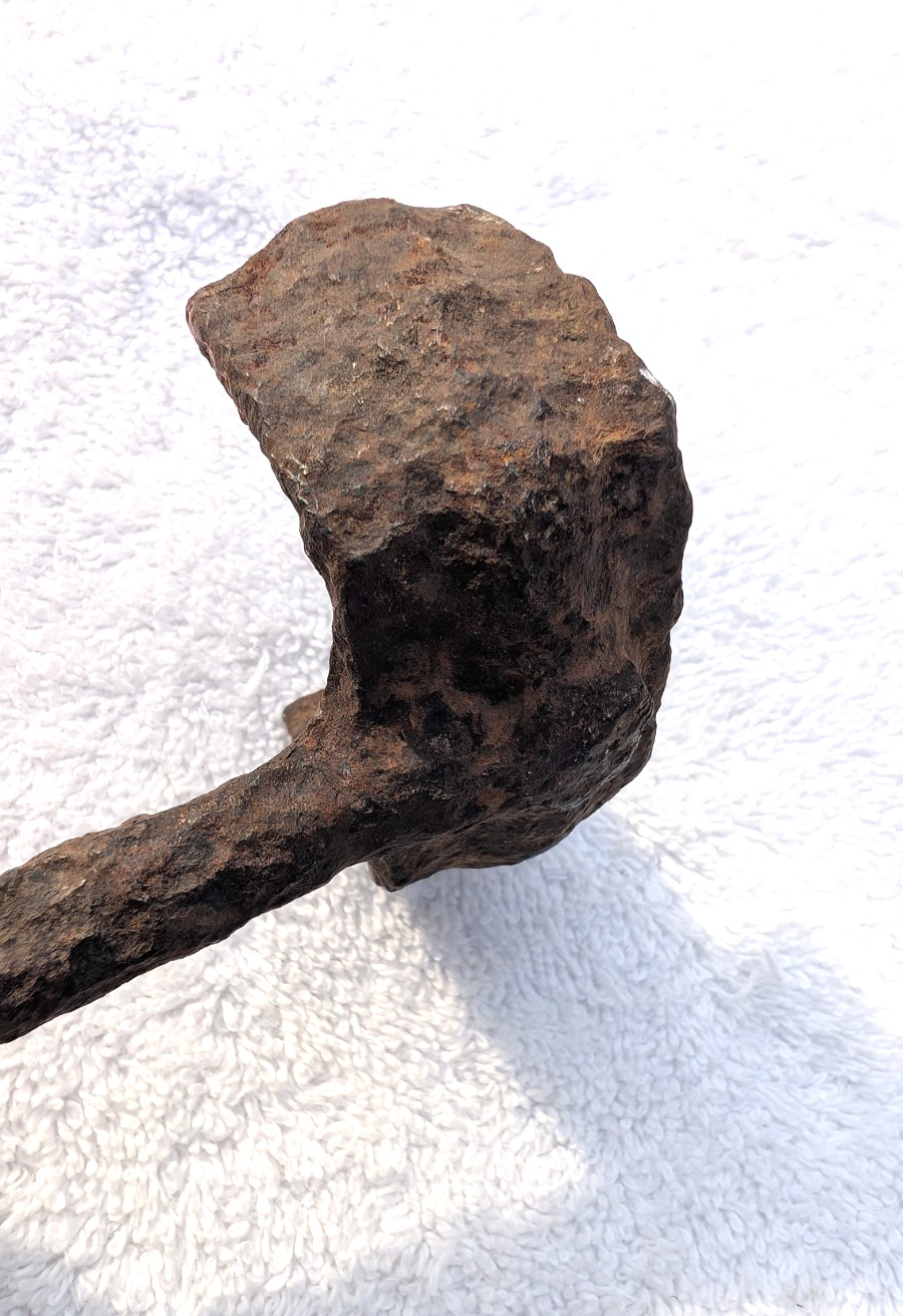 Antique Primitive Blacksmith Hand Forged Iron Tool Wagon Wheel Wrench 8.25″