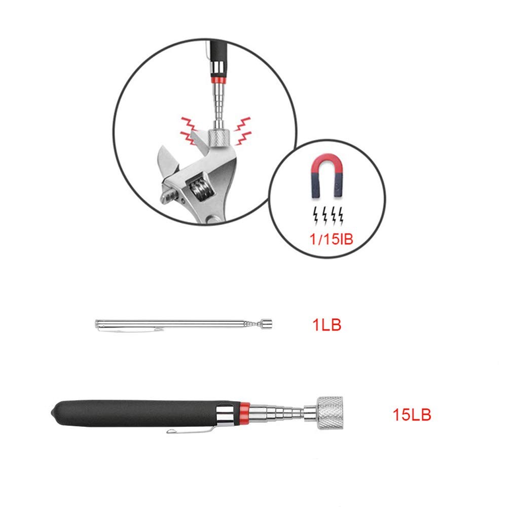 3 Pack Telescoping Magnet Pick-up Tool Set, Retrieving Telescoping Magnet Pickup