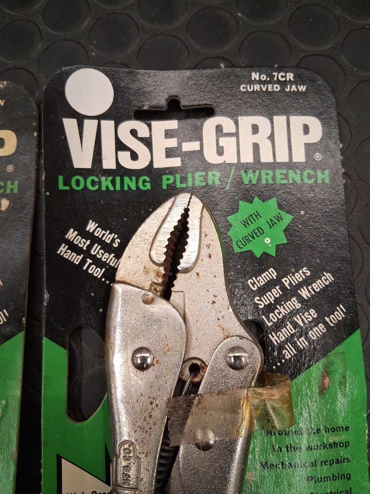 Vintage Irwin Vise-Grip 7CR Locking Pliers THE ORIGINAL Stamp 7″ Curved Jaw Tool