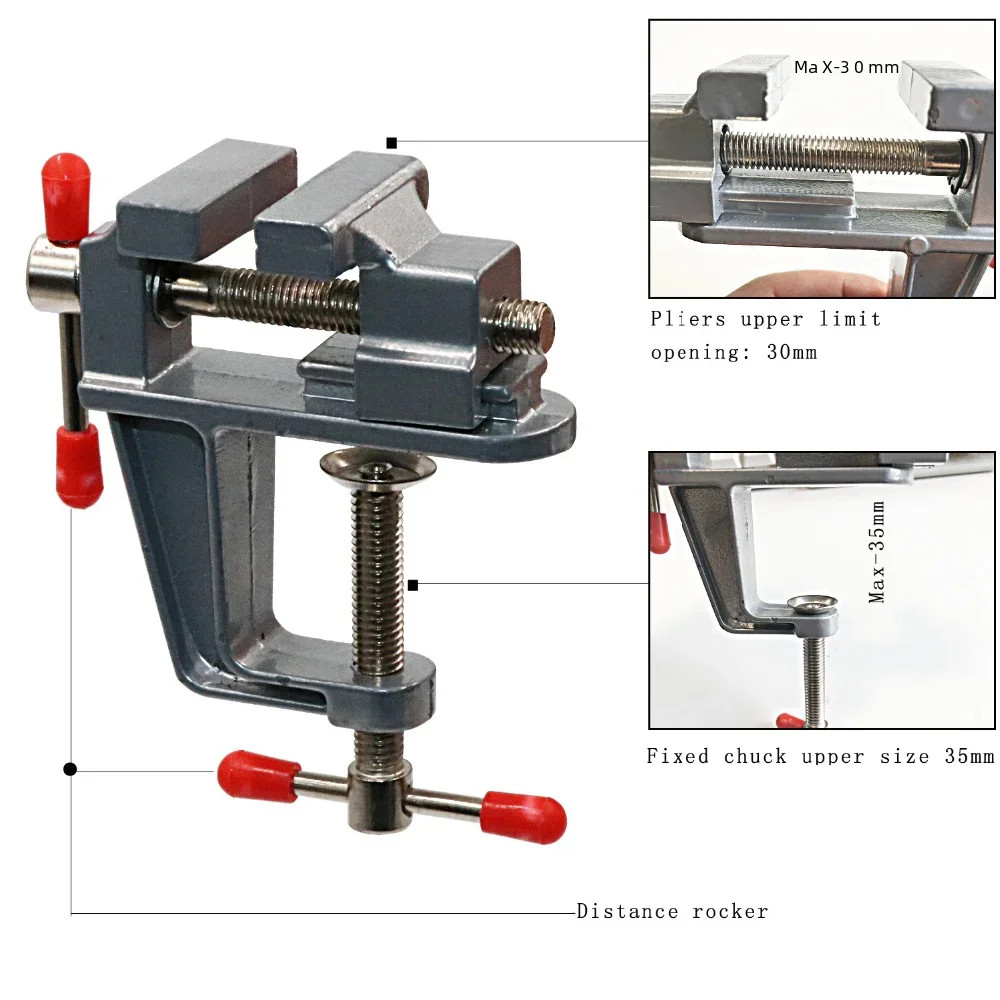 Mini Table Clamp Bench Vise Small Jewelers Hobby Craft DIY Aluminum Vice Tool