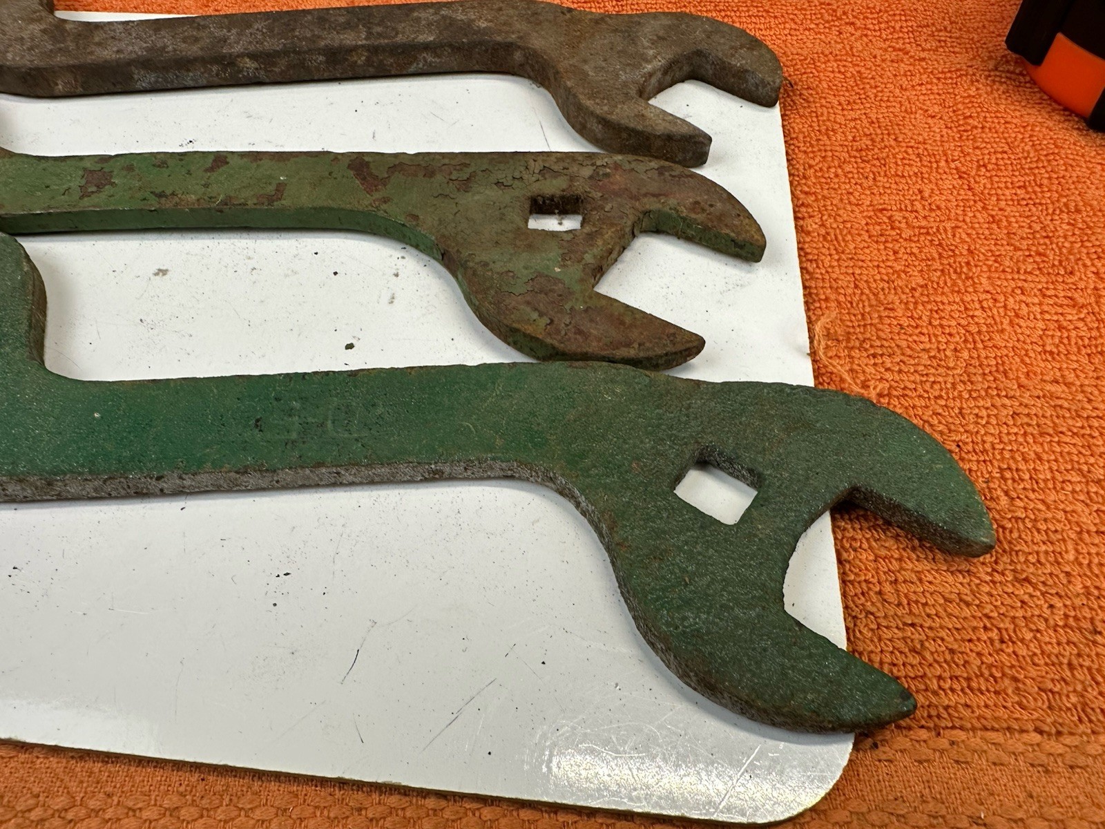 LOT #133 Vintage 3 Old WRENCH WRENCHES Farm Tractor Ag JOHN DEERE JD Equipment