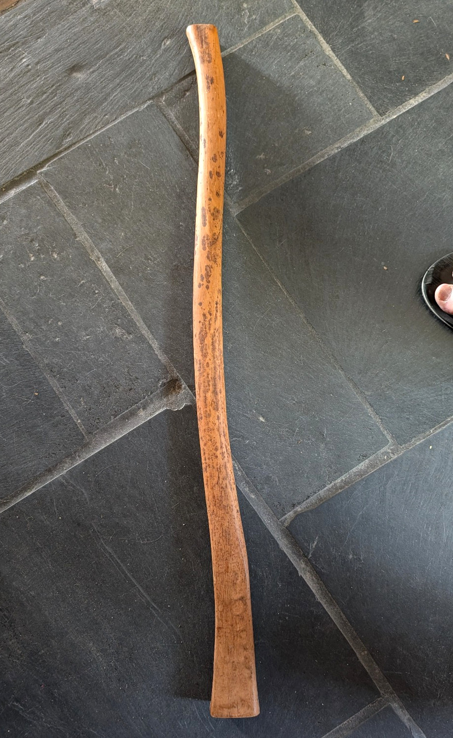 Vintage NOS Adze Handle Marked Hartwell Brothers Memphis 34″ Patina Hickory
