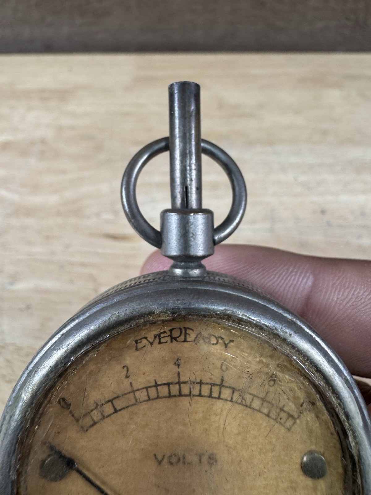 Antique Eveready Pocket Watch Meter Steampunk Amperes Guage