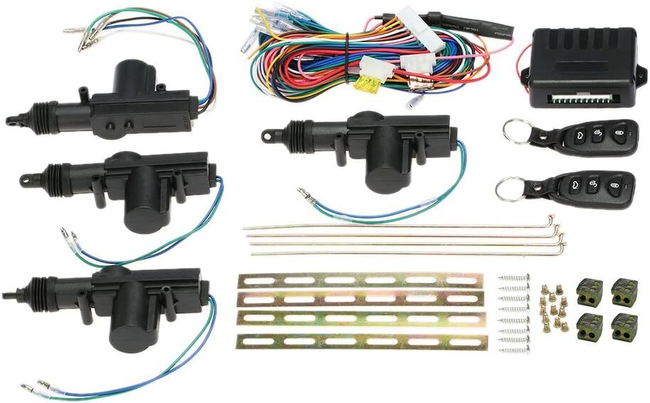 Cerradura de Puerta de Coche Universal 4Pcs Actuador Cierre Centralizado Puerta