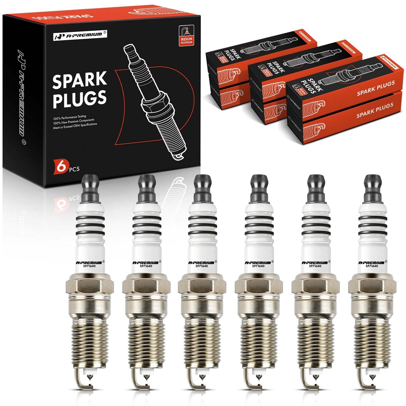 A-Premium 6PCS Iridium Platinum Spark Plugs Compatible with Buick,…