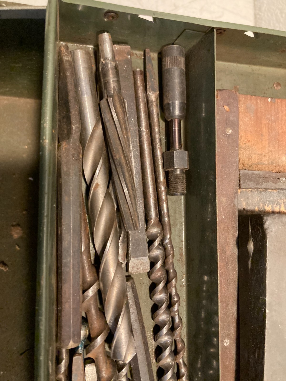 Kennedy Kits Bighorn Line Machinist Tool Box W/ Huge Lot Antique Auger Drill Bit