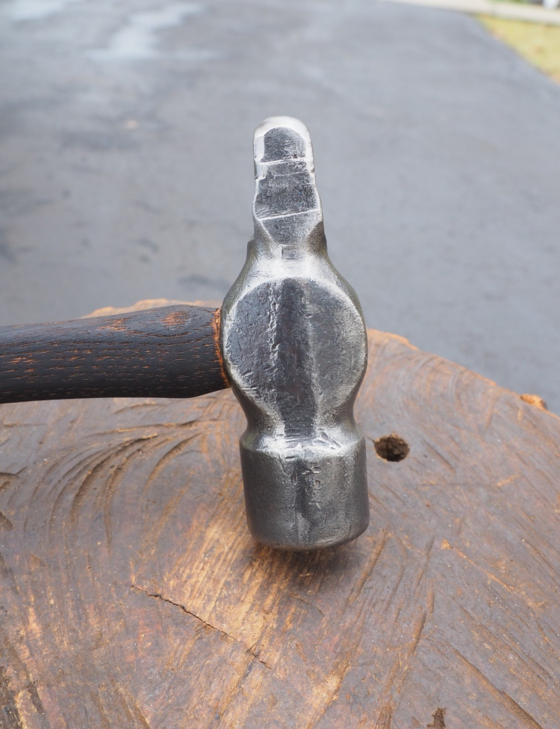 CUSTOM 1.5LB FORGED “EMBOSSING” FORMING TINSMITH HAMMER ANVIL BLACKSMITH