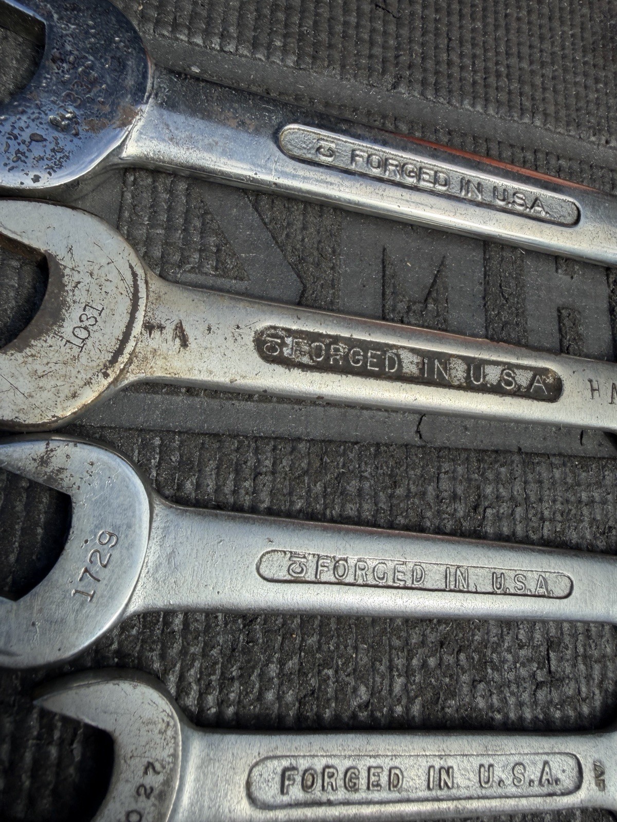 Rare Sears Roebuck USA 50yr Golden Jubilee Combination Wrench Clip Set 1886-1936