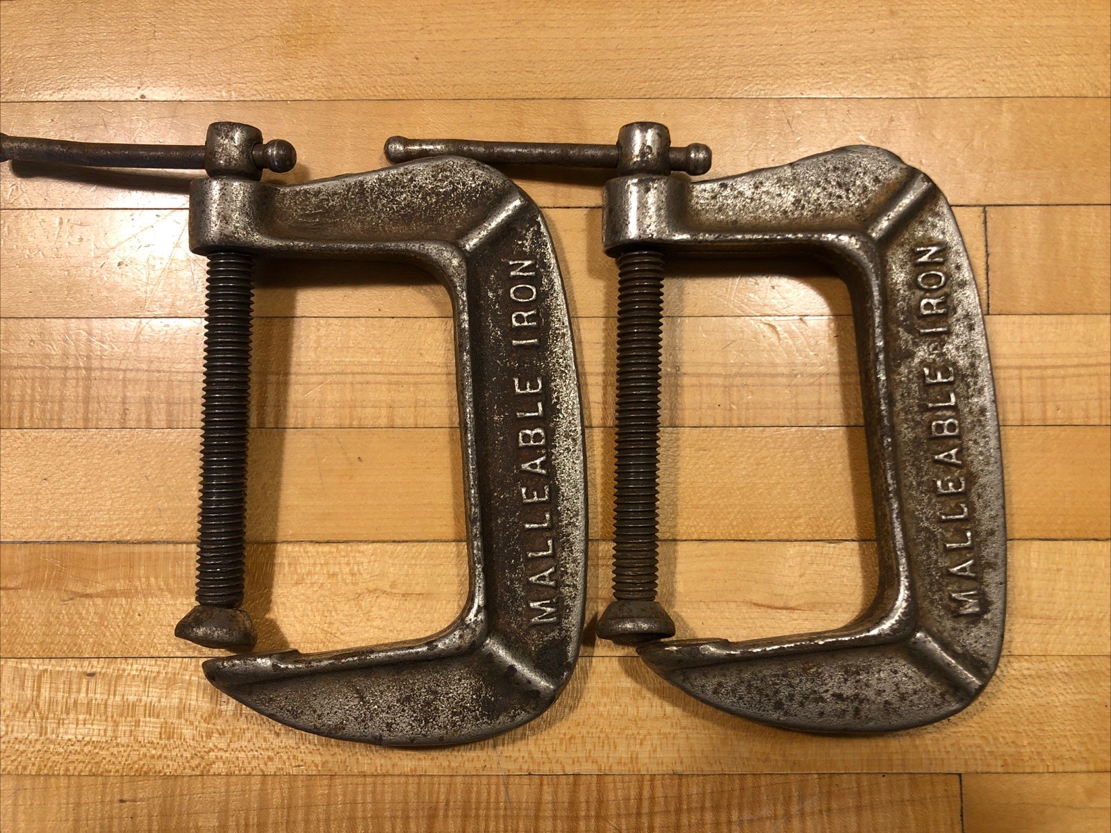VTG Pair Lot 2 Brink & Cotton No. 143 – 3 Inch C-Clamps Tool B&C USED!
