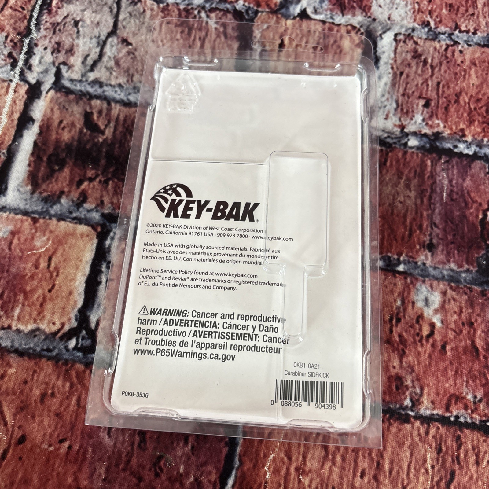 Key-Bak Sidekick Self Retracting Key Ring Reel 24″ Cord Holds 5 keys 4 oz