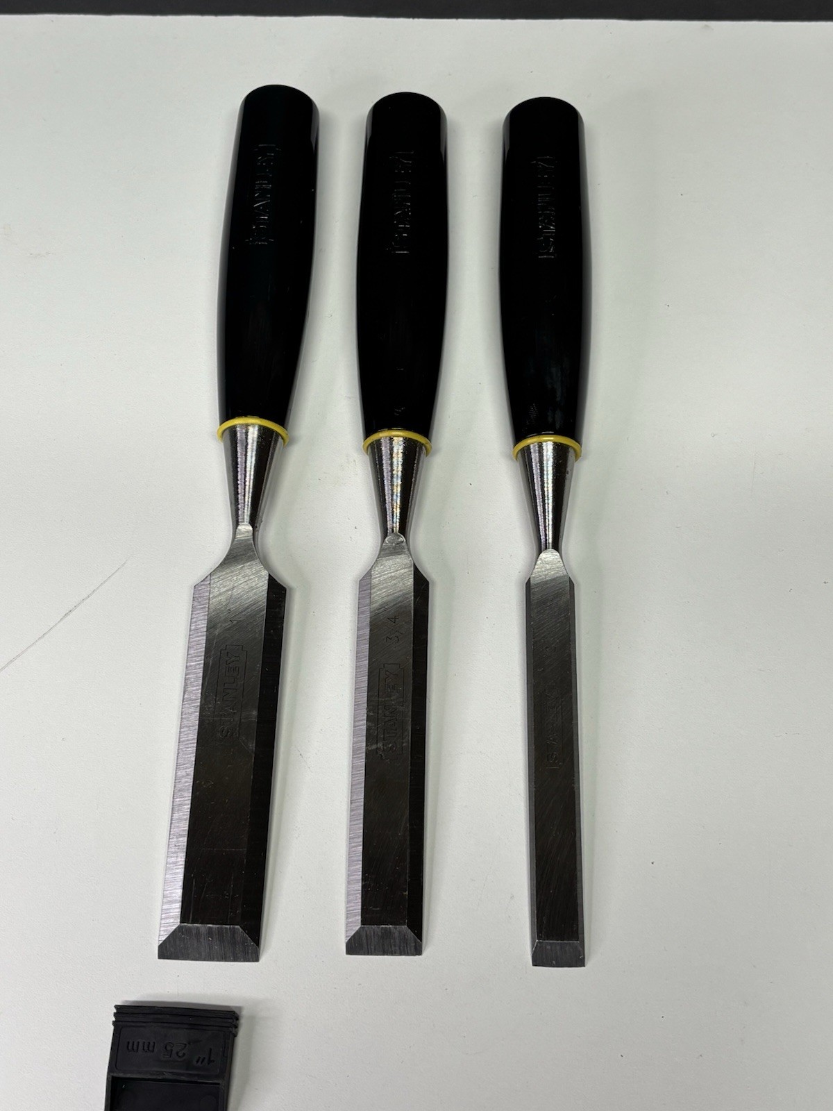 Stanley Wood Chisel Set (3) Includes 1”, 3/4”, 1/2” Lightly Used