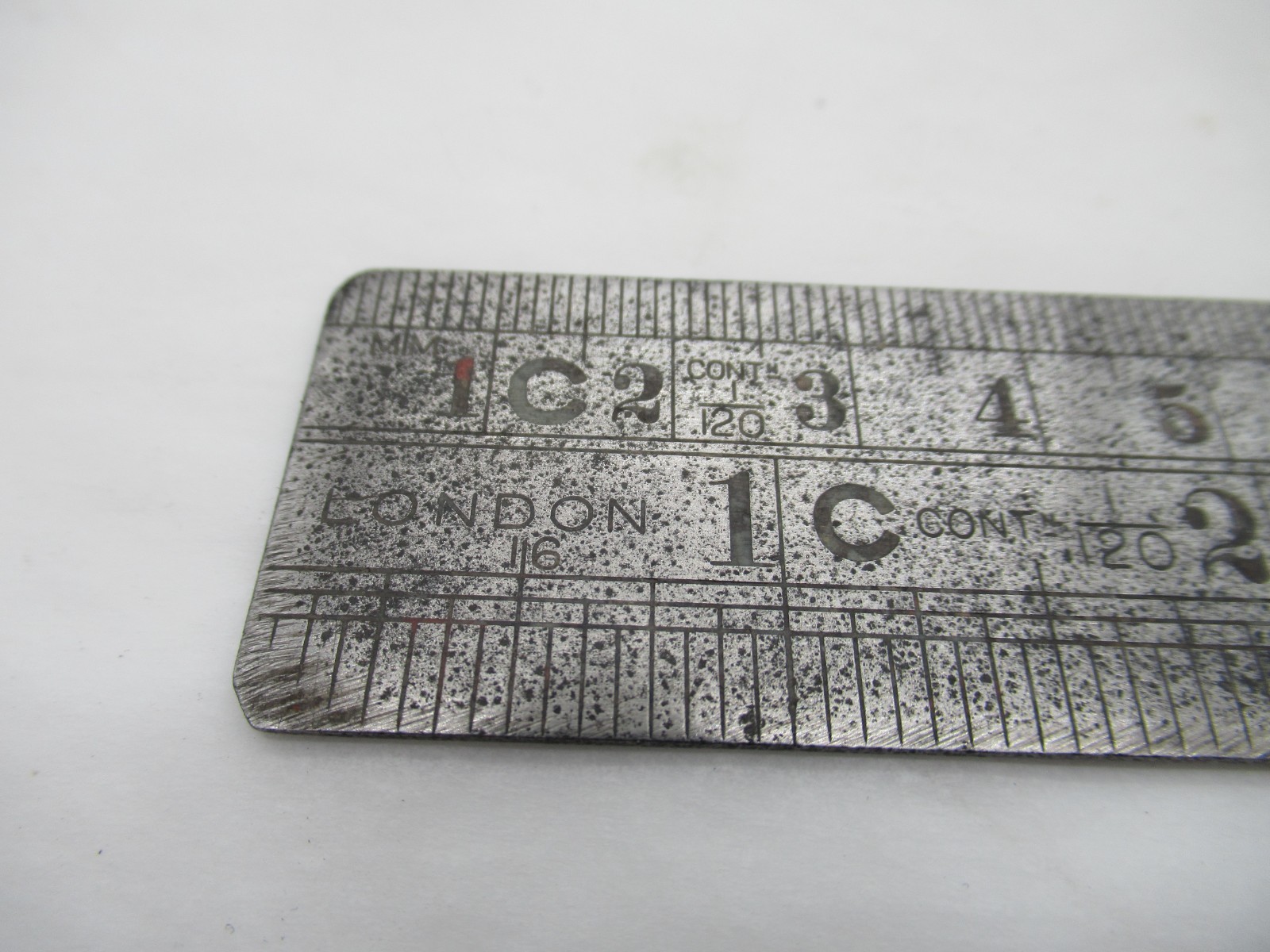 Vintage Chesterman Sheffield London No. 146D 12″ 1/120th Contraction Steel Rule
