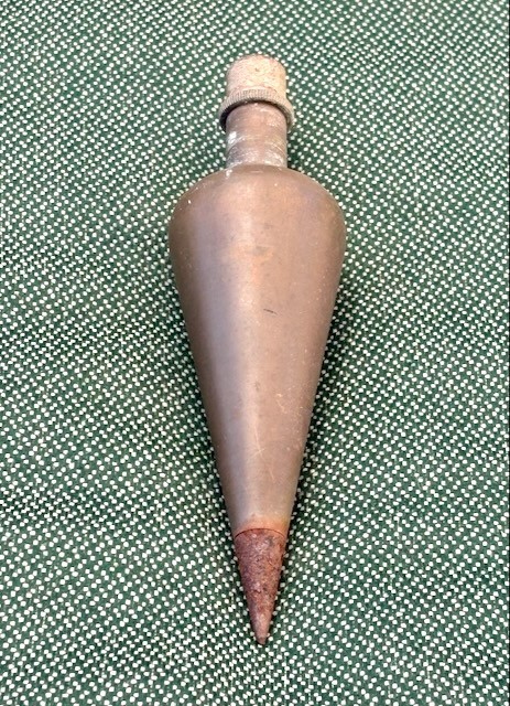 Vintage K&E Brass 14 oz. Plumb Bob, Removable Tip