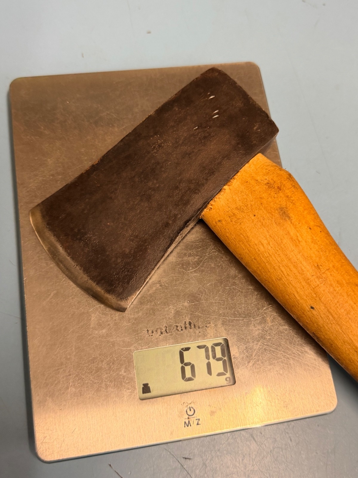 Vintage Norwegian Mustad Axe Hatchet Leather Sheath Norway 0.68kg 70mm Edge