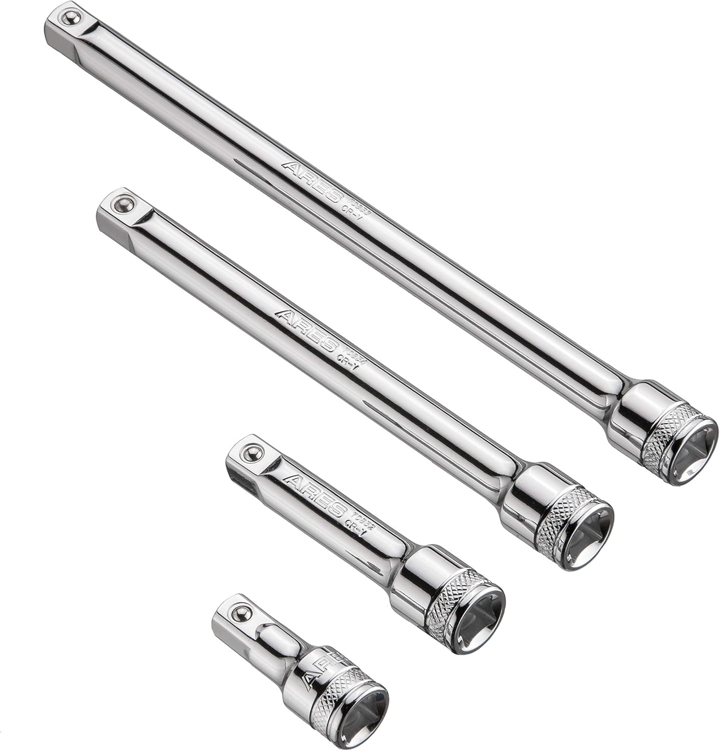 ARES 70244 4-Pc 3/8-In Drive Socket Extension Set – 1-3/4 to 8-In | Premium Chro