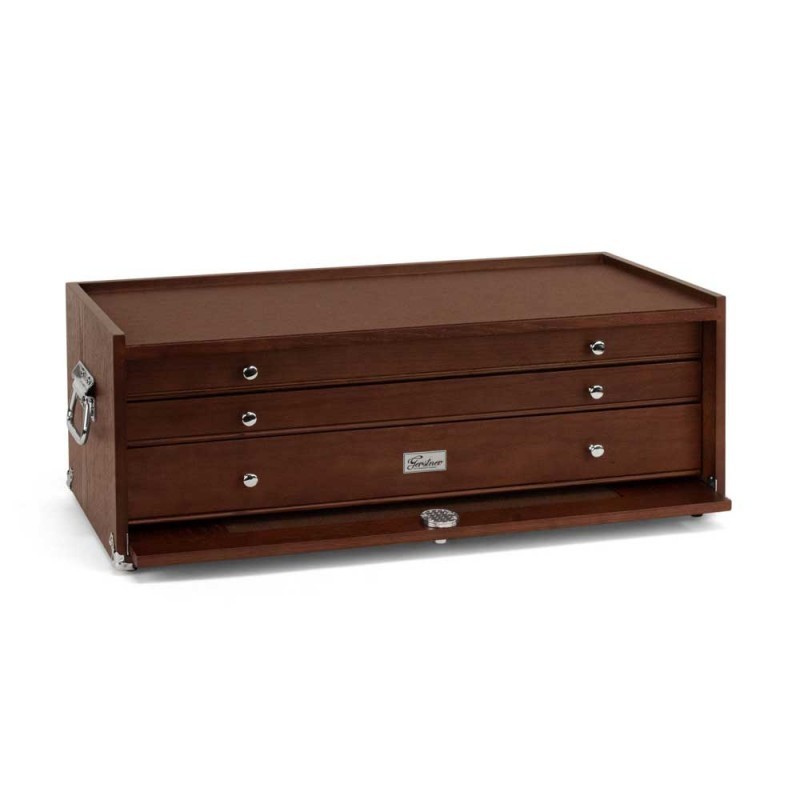 Gerstner International GI-M24-D Dark Oak/Veneer 3-Drawer Mid-Base for GI-T24