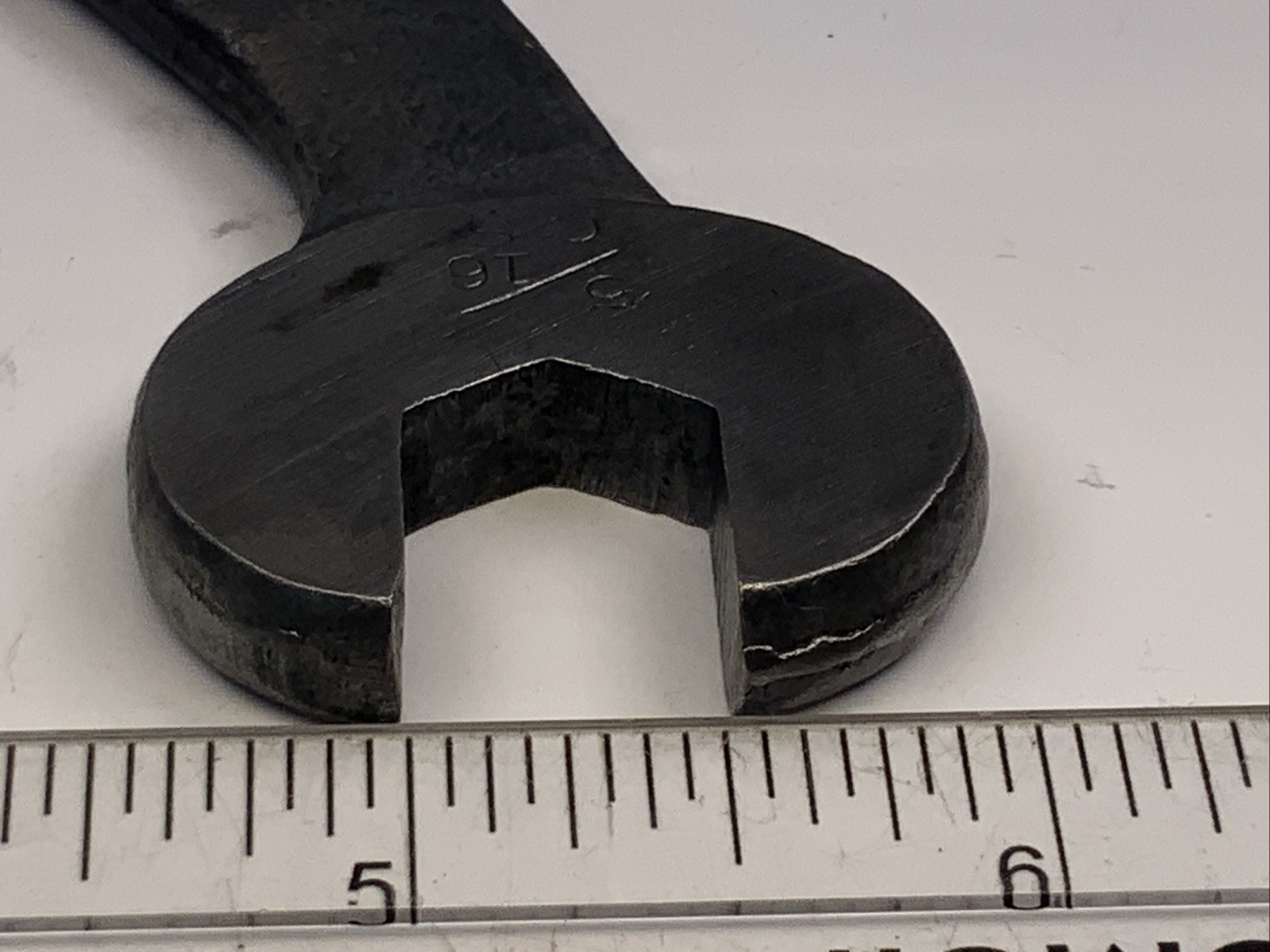 Whitman And Barnes 672A, S-shaped Open End Wrench, Marked 1/4 & 5/16, USA