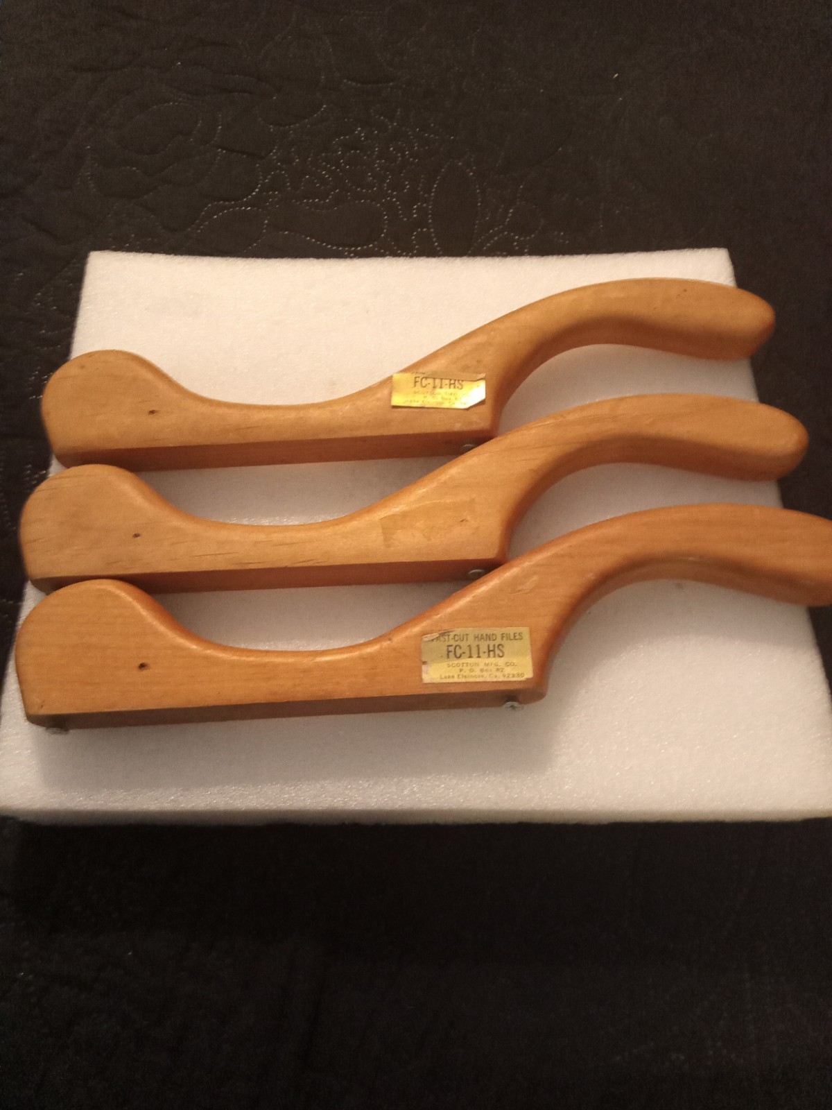 Vintage Heller 7 Inch Body File Holders Nos Set of 3 Fc-11-hs Lake Elsinore CA