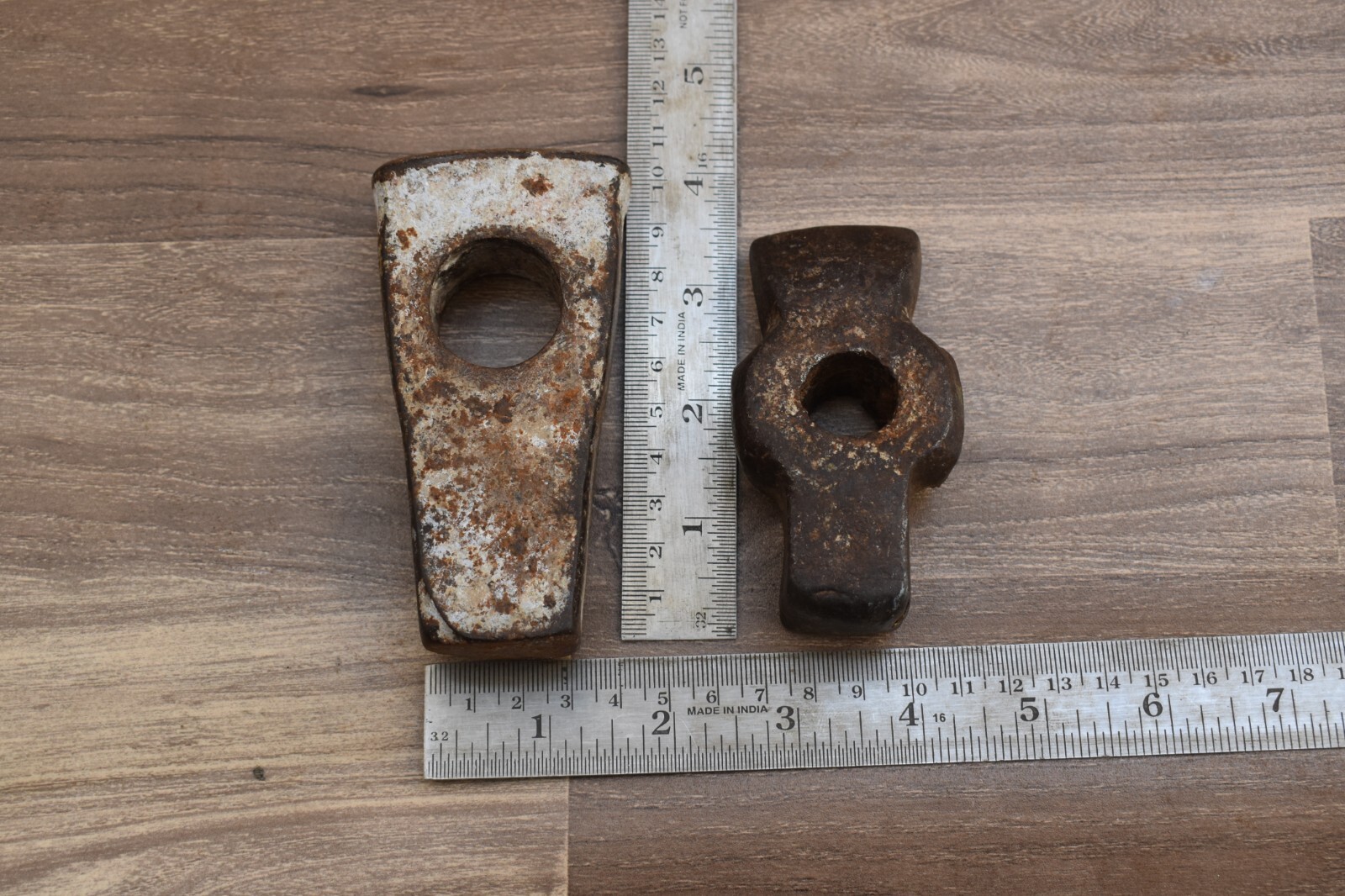Vintage Old Hammer Heads Iron worker Mechanic Blacksmith Tool primitive Lot of 2