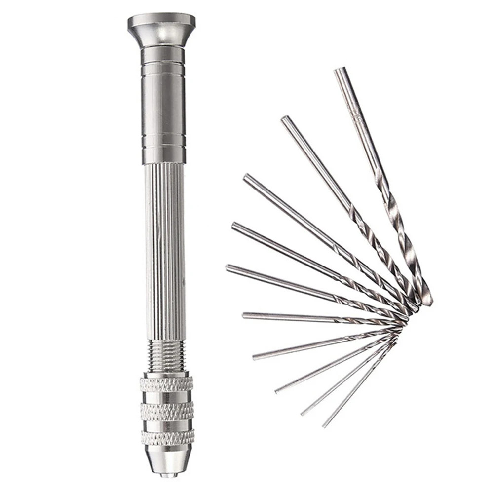 1/11pcs 0.3-3.2mm Mini Micro Hand Drill Woodworking Drilling Tools For Models Ho