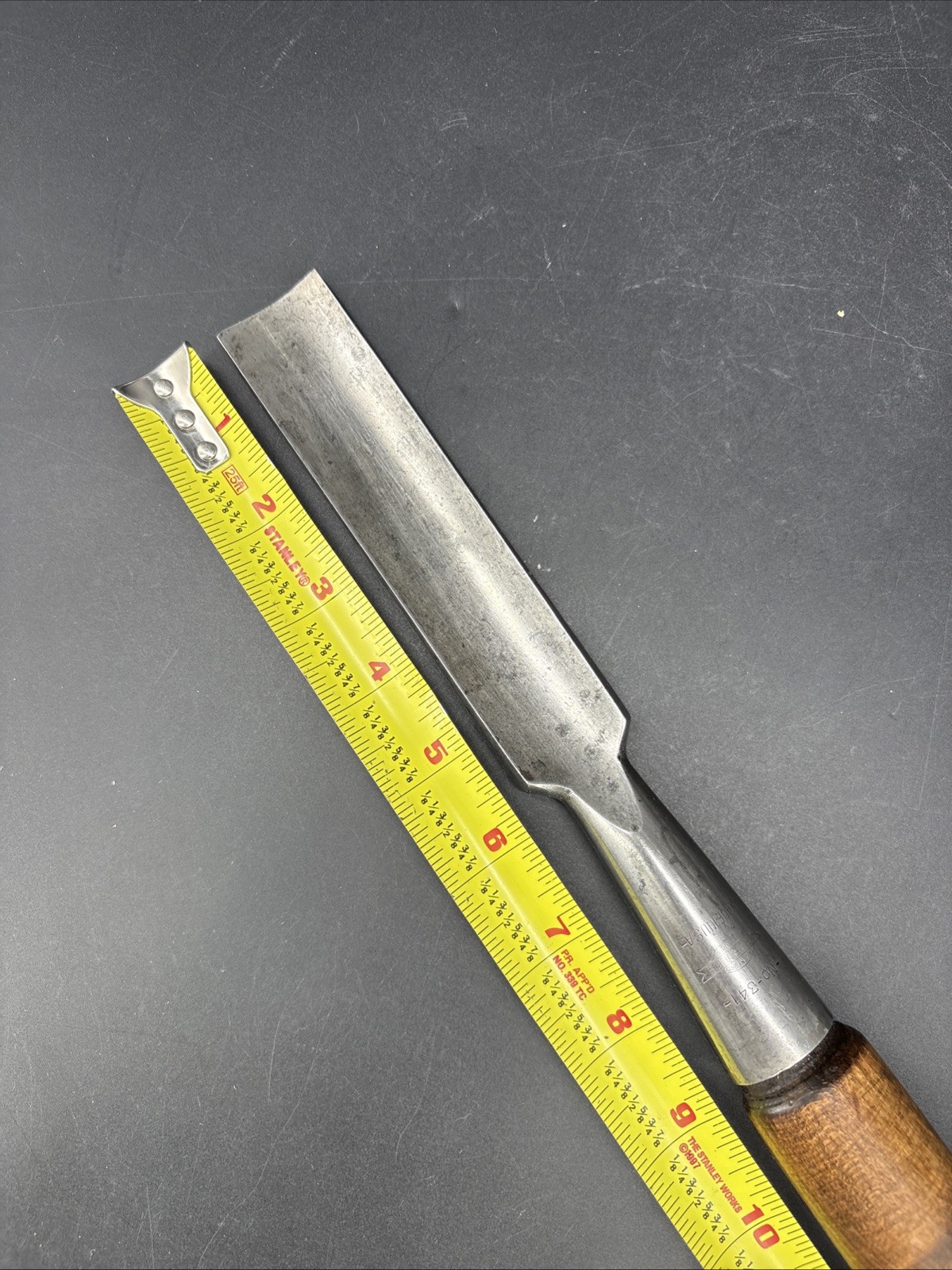 Vintage No. 341 Greenlee 1-1/4” Socket Gouge Chisel 14” Total Length W/ Handle