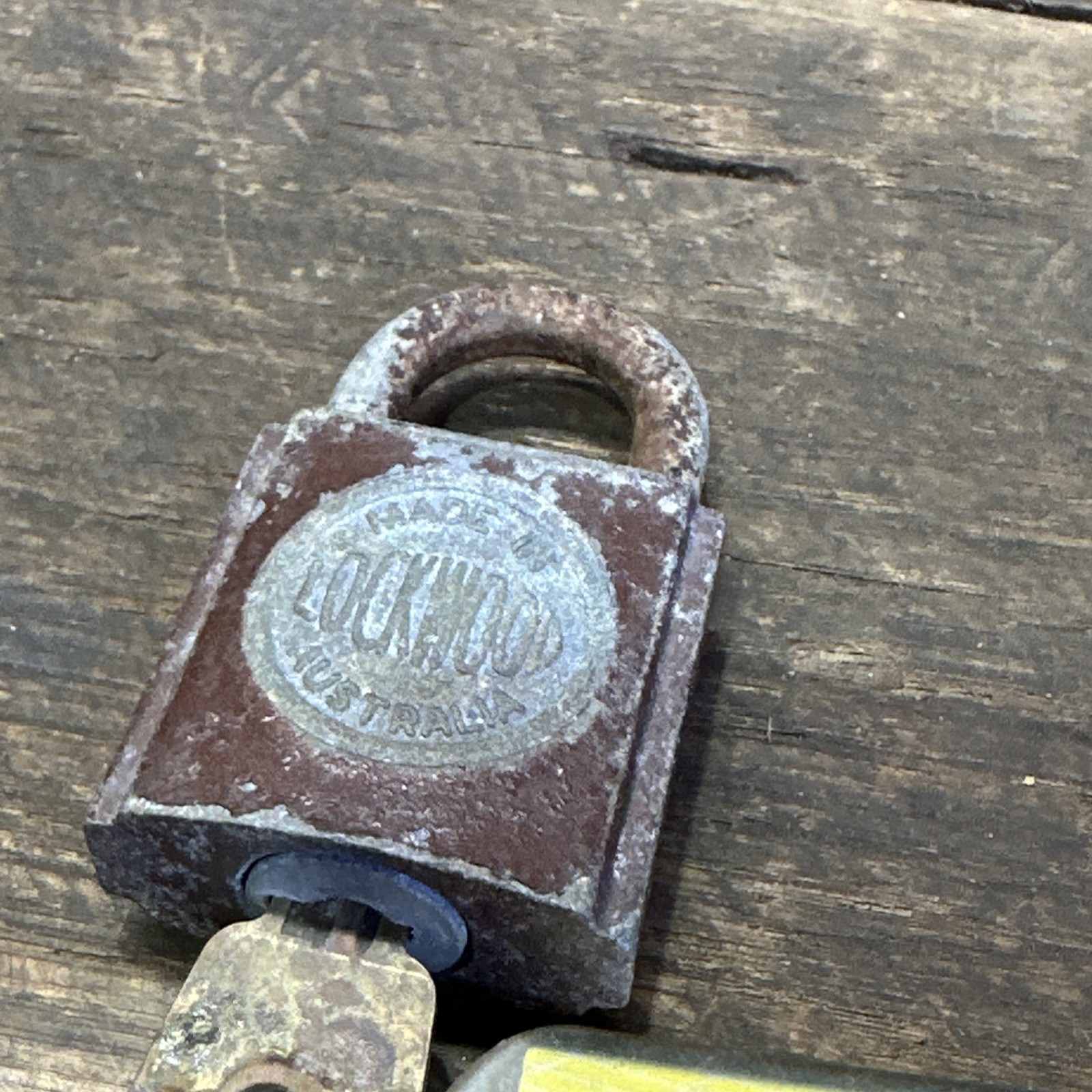 Vintage Lockwood Padlock 35mm Used Surface Rust