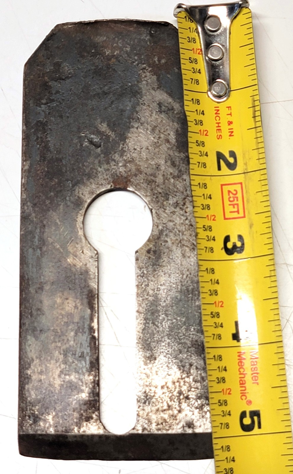 Vtg Baldwin Tool Butchers 2″ Cast Steel Wood Carpenter Plane Blade Slotted