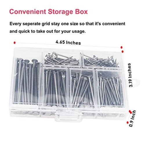 Picture Hanging Kit, 415 Pieces Hardware Nail Nails Assortment with Hammer