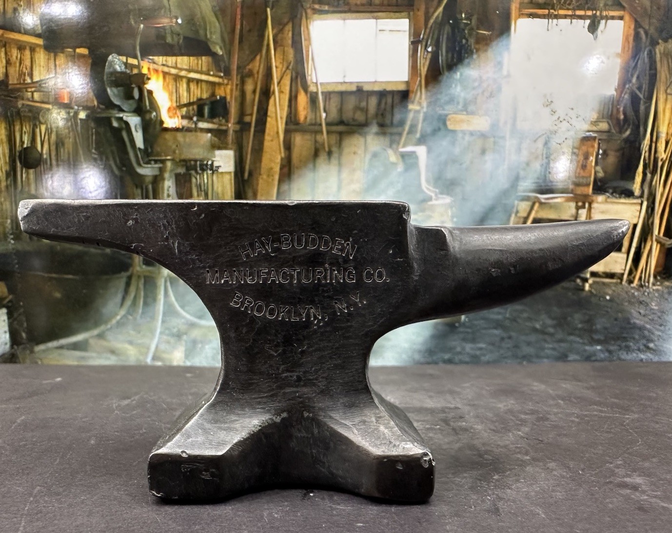 Tribute Mini Hay Budden & Black Jack Blacksmith Anvil Solid Lead Wrought Iron