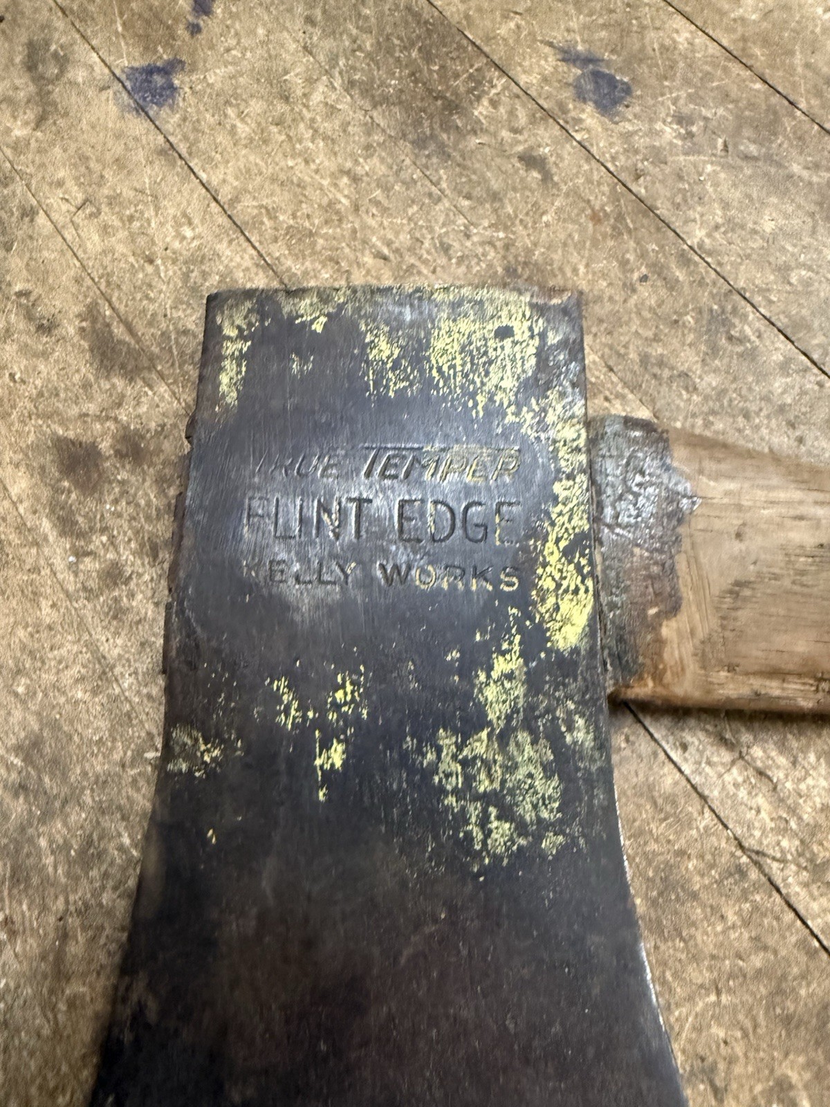VTG 3Lb Boys Axe Hatchet Tool True Temper Flint Edge Kelly Works Wood Handle USA