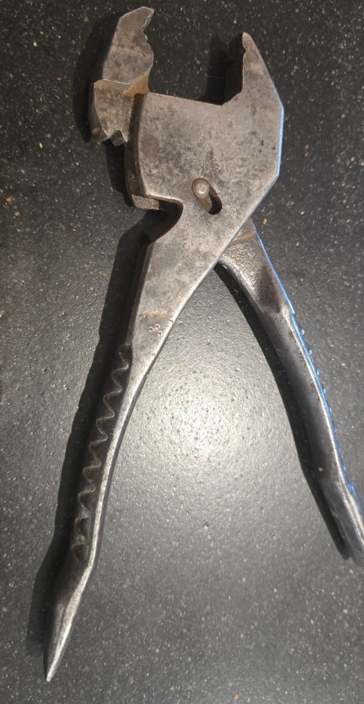 Antique Early 1910’s Eifel-Flash “Plierench”, Early Channel Lock Type Pliers