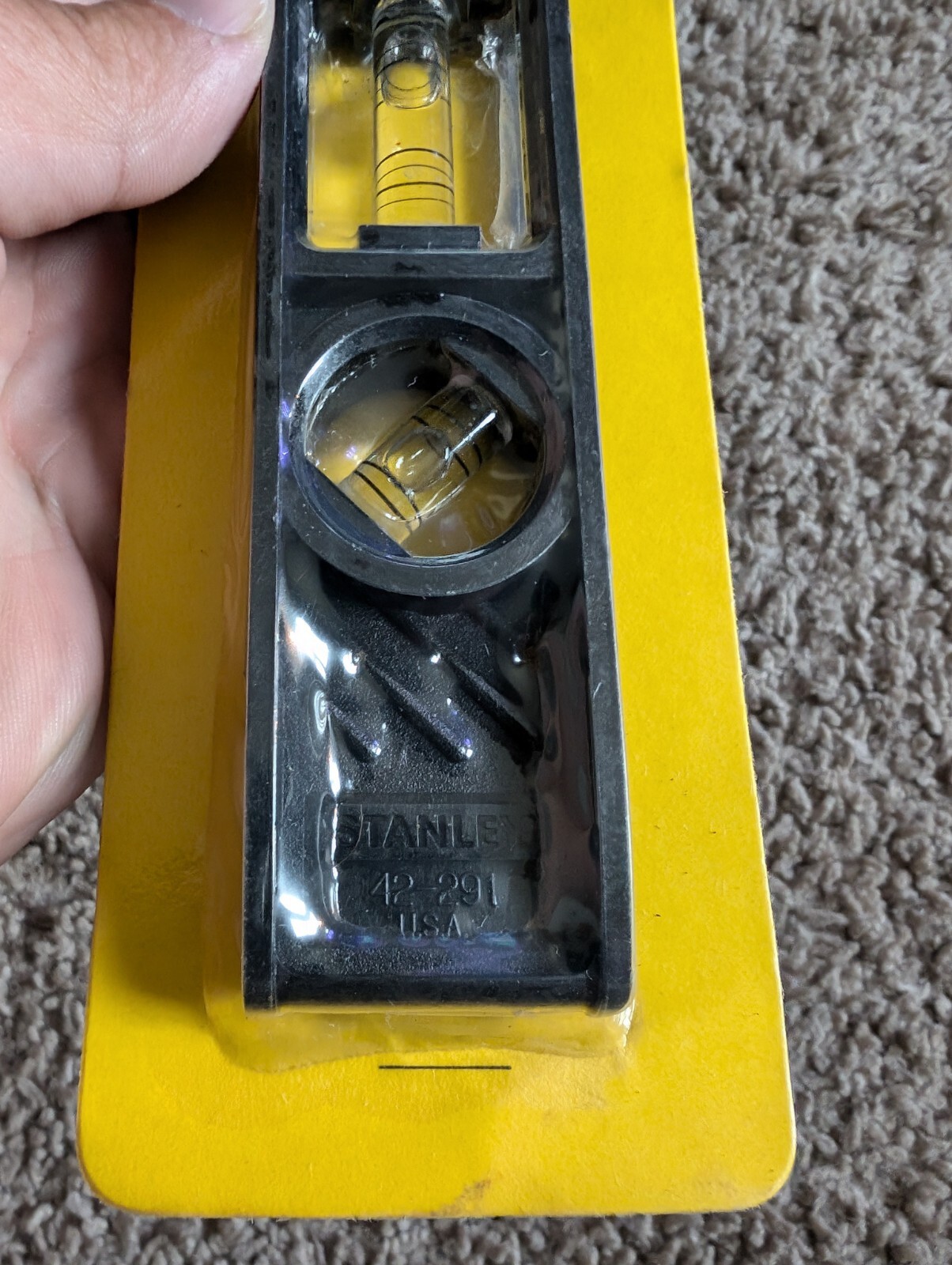 Vintage 1991 STANLEY 42-291 USA 8″ Magnetic strip Torpedo Level