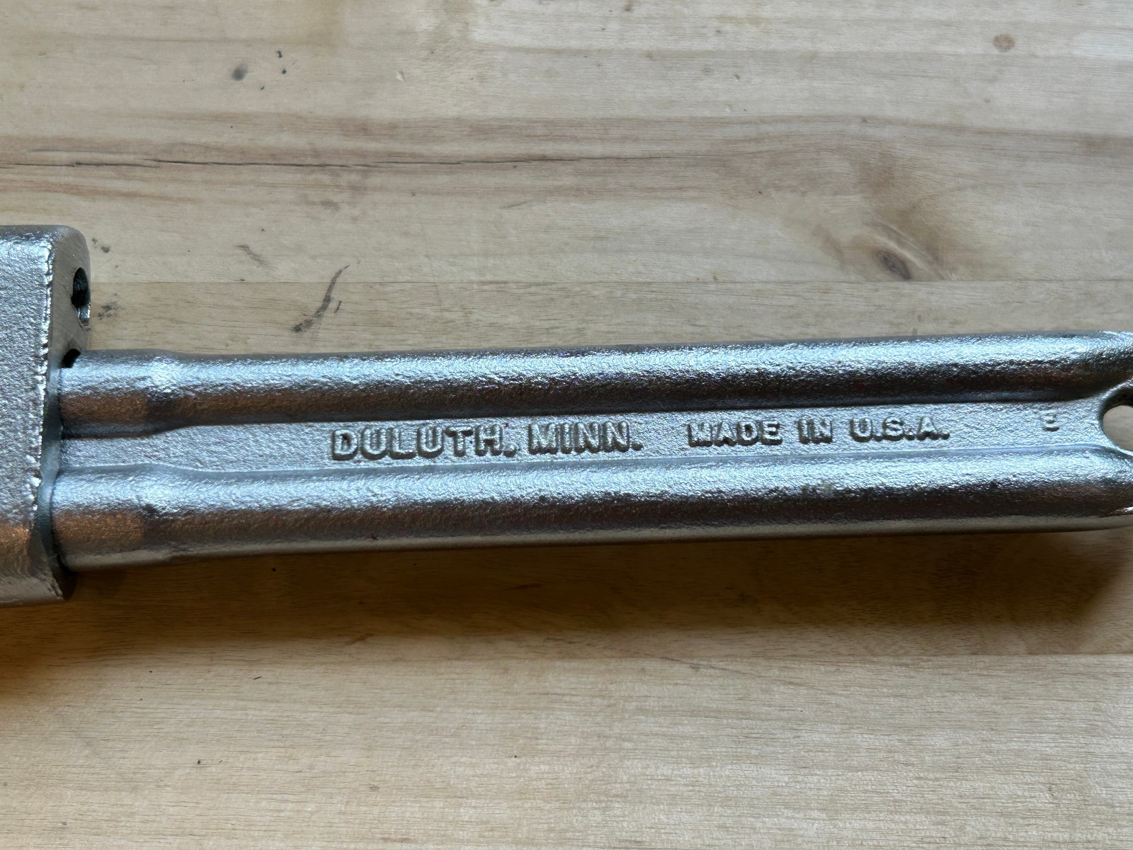 Vtg Diamond Tool & Horseshoe Adjustable Monkey Pipe Wrench C711 *name inscribe