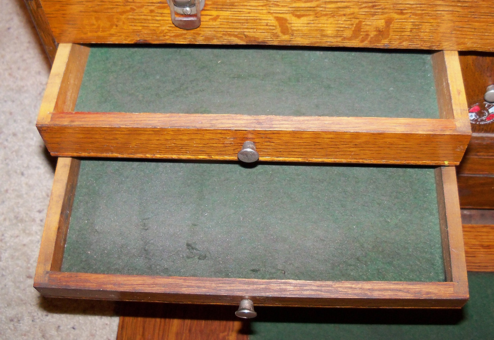 Vintage 11 Drawer Wood Gerstner Machinist Tool Chest Box, Model 052, 52, Oak 26″