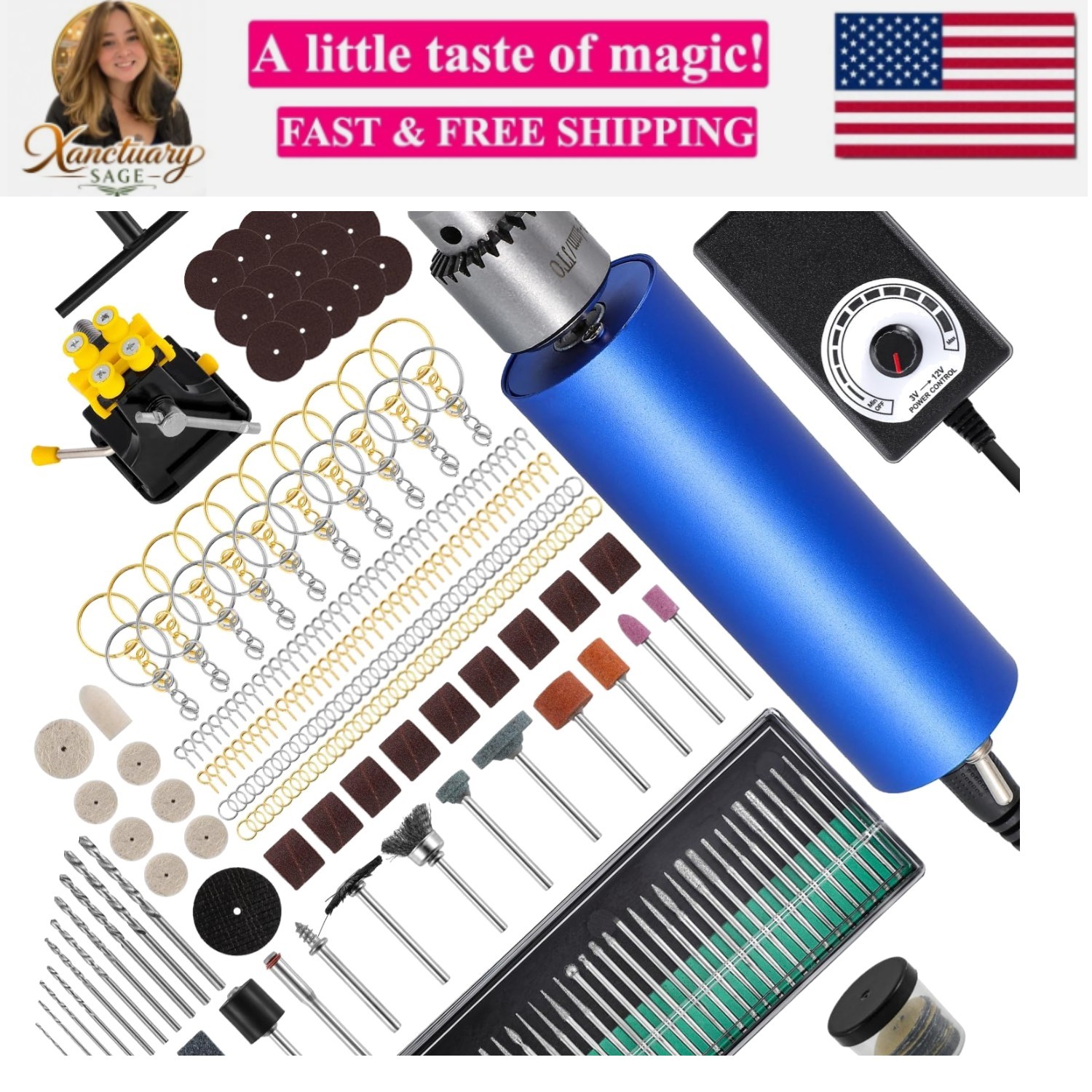 Electric Resin Polishing Kit Resin Drill with 287 Accessories Variable Speed …