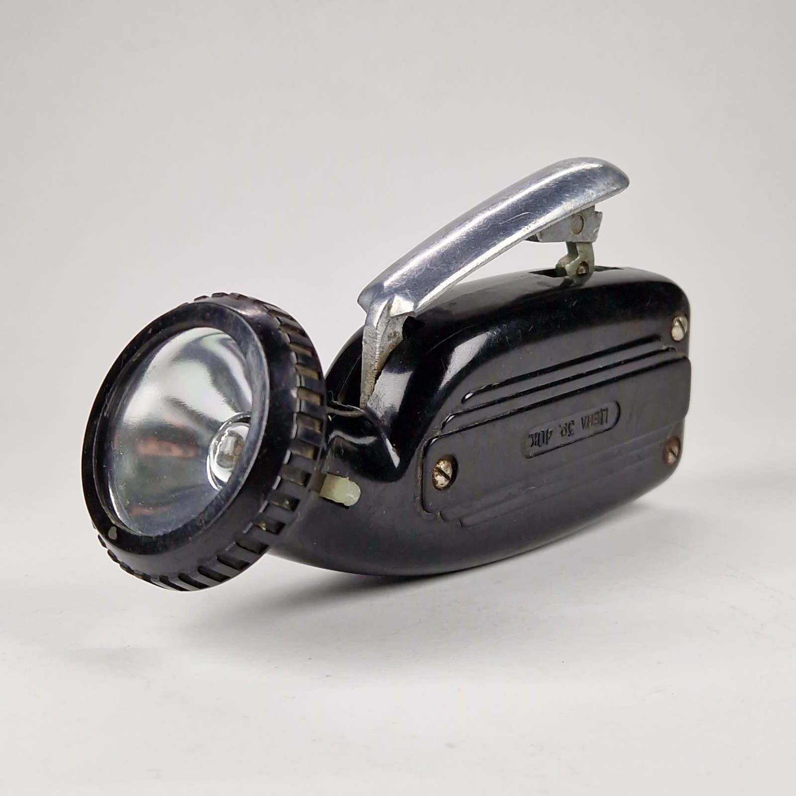 Vintage Soviet Flashlight ZIP B-44 Zhuchok Dynamo Hand Lamp Lantern USSR 1970s