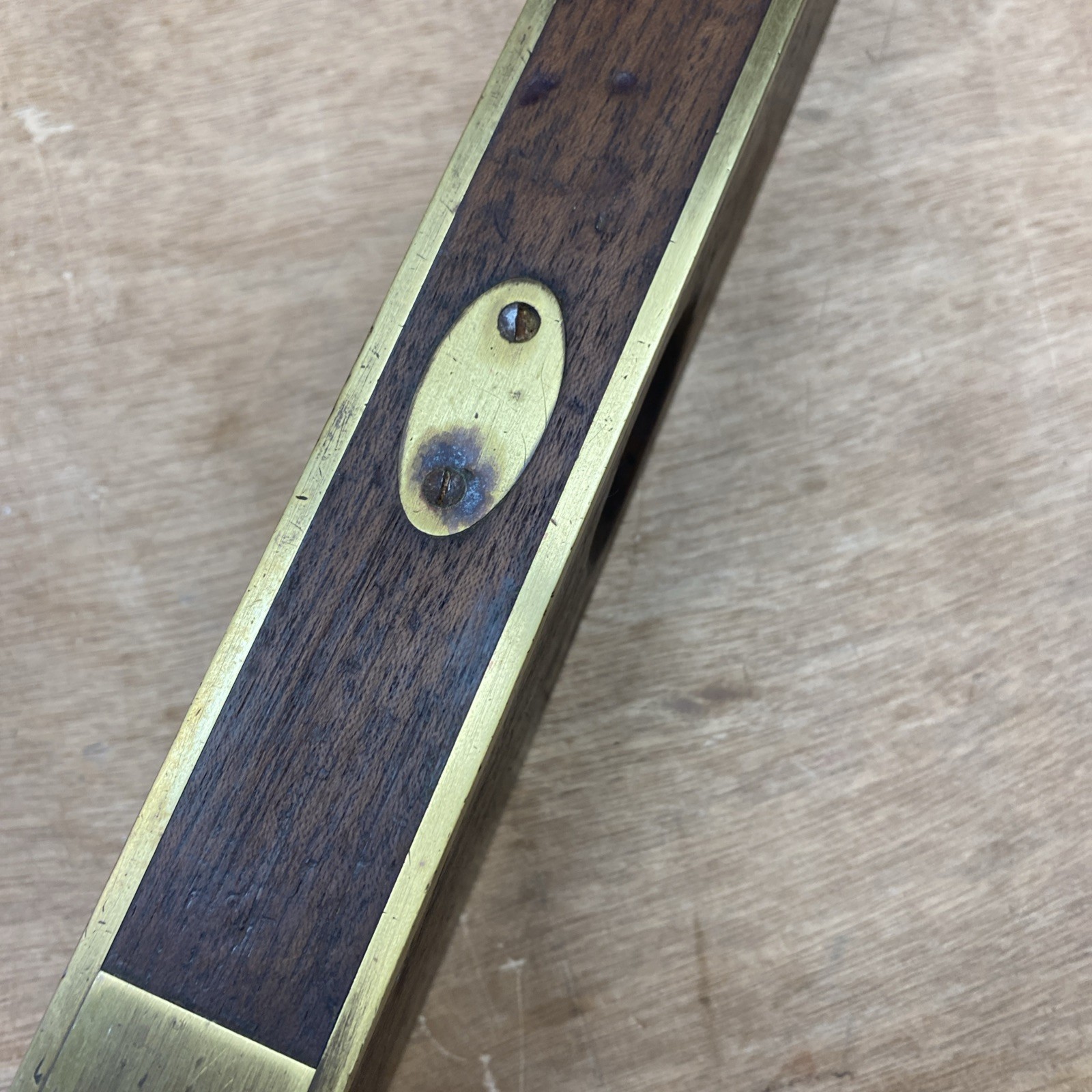 Antique Stratton Brothers No 1 Brass Bound Level Early Pat 1872 Eagle Logo