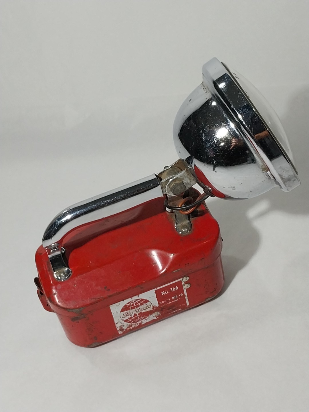Vtg Teledyne Big Beam Model 166 Hand Lantern Steel Flashlight 6V *Untested*