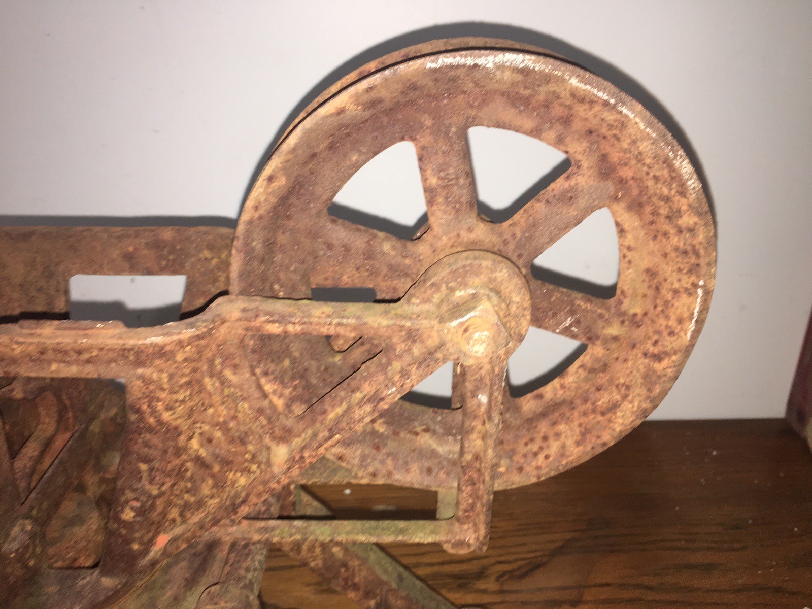 Antique Cast Iron Hudson Hay Trolley Carrier Farm Barn Steam Punk Diy Repurpose