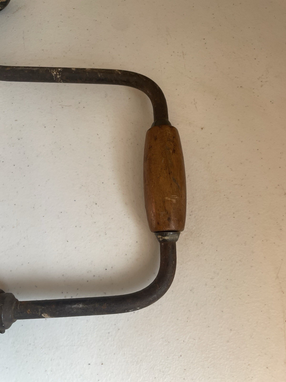⁠Vintage Ratcheting Bit Brace Hand Drill Wood Handle Carpentry Woodworking Tool⁠