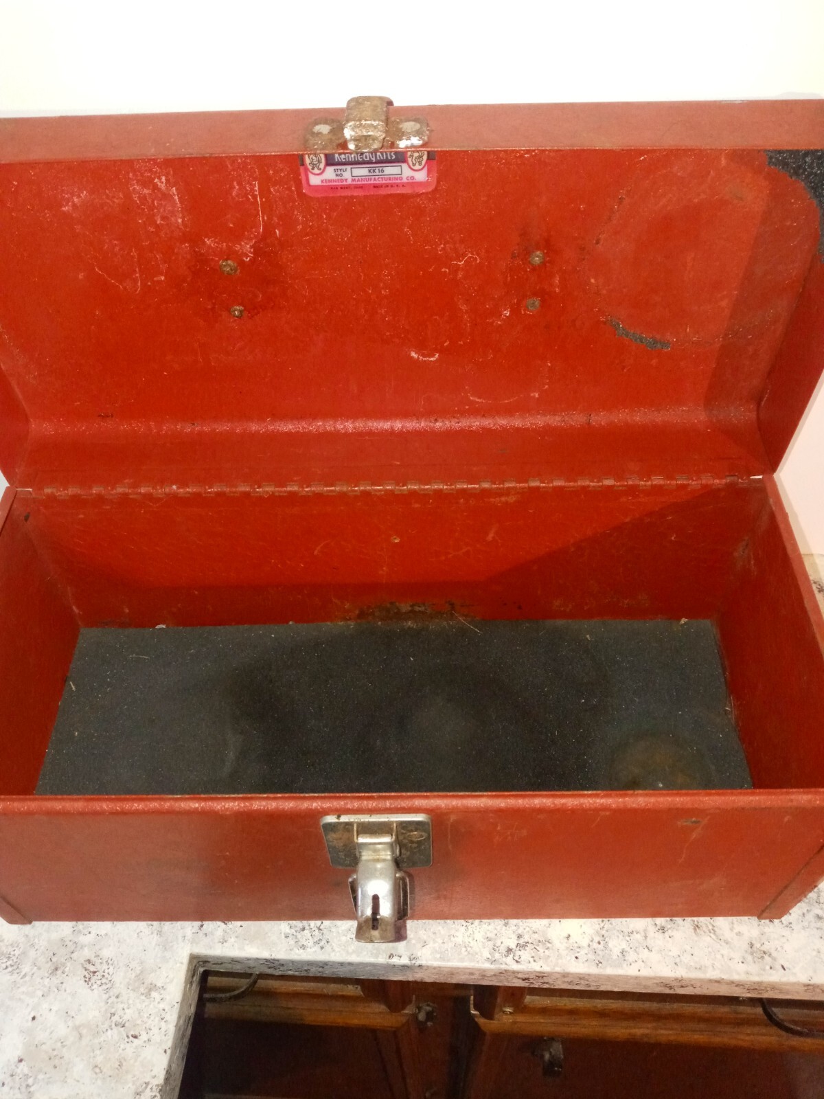 Vintage Kennedy Red Tool boxes lot of 2 no trays
