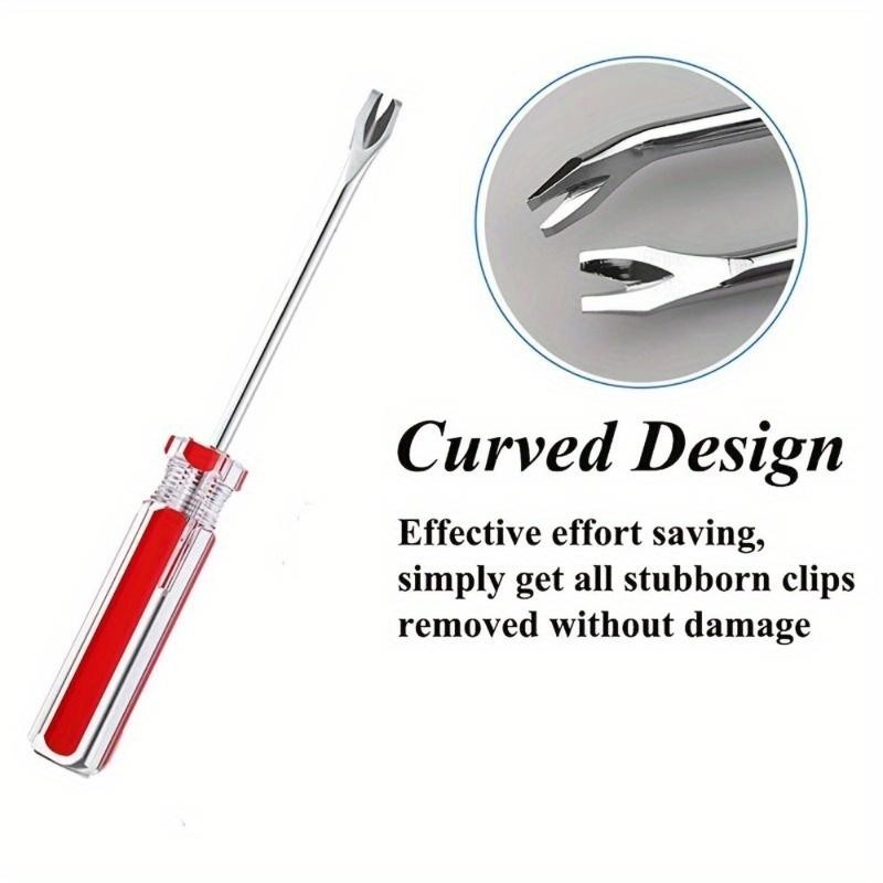 Upholstery Staple Remover Tool V-tip Nail & Rivet Puller with Red Transparent Ha