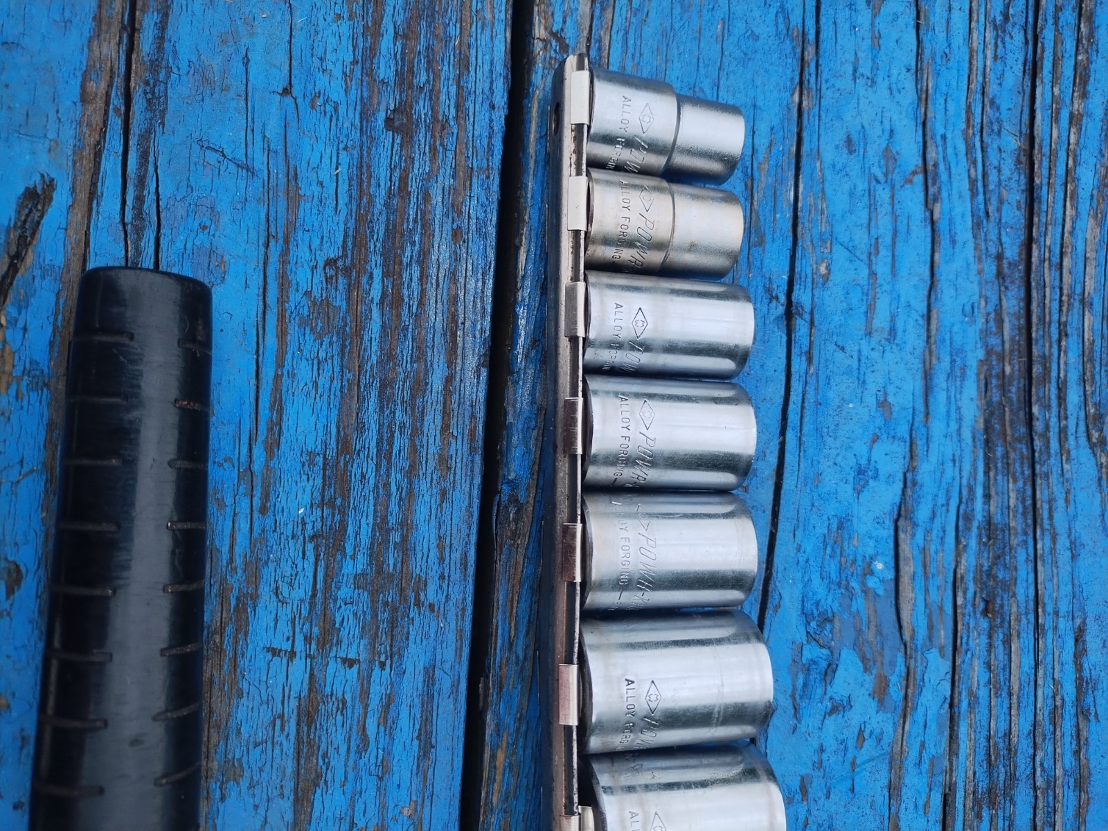 Vintage Power Kraft 1/2″ Drive, 12 Point Socket Set w/ Ratchet, Exts, Etc Read
