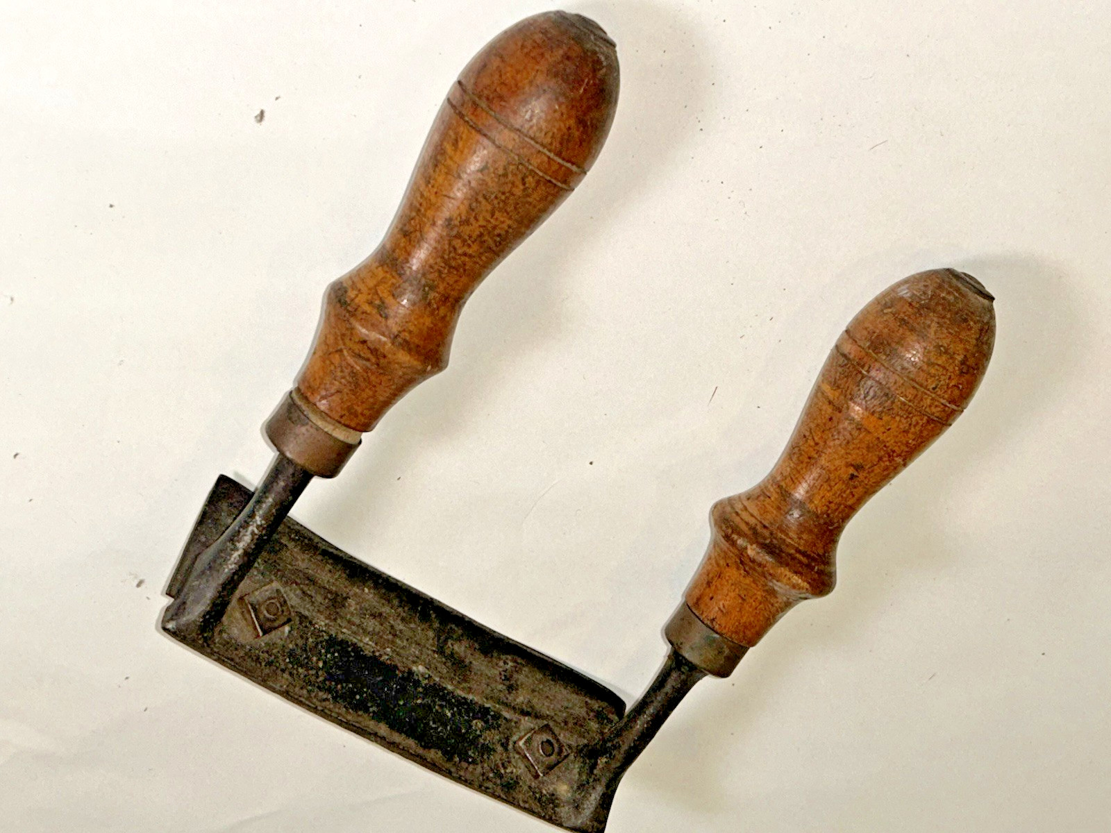 Vintage Forged Draw Knife-Draw Shave-5″ Curved Blade Chair Maker Hand Tool
