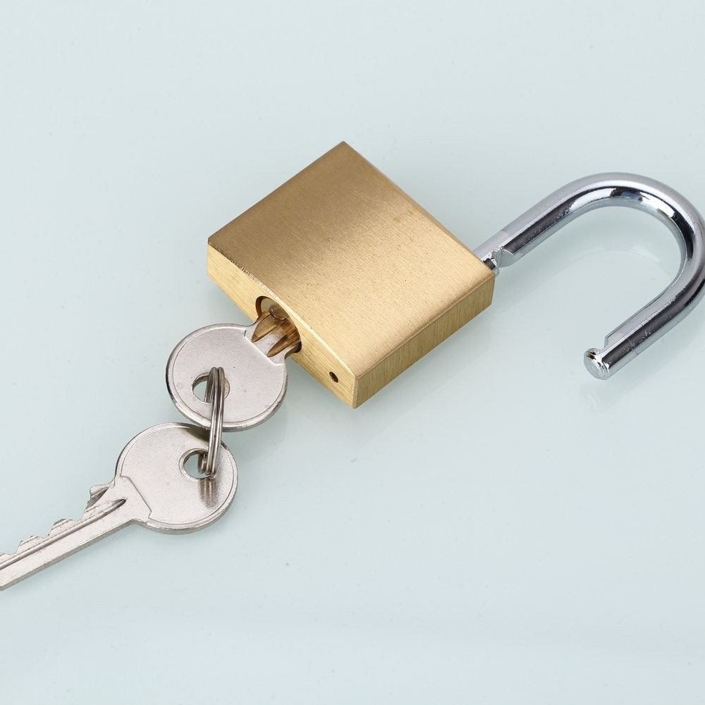 ABRAFOX Lock Solid Brass Keyed Different Padlock-12pack(24 Keys)