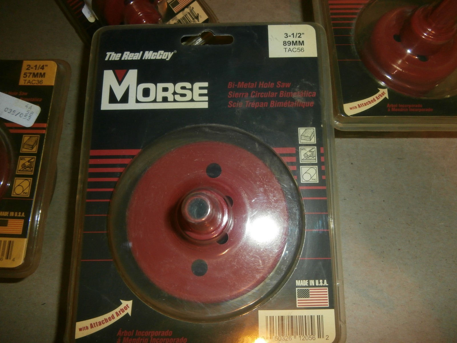 4 Morse Bi-Metal Hole Saws 1 7/8″ TAC30 & (Two) 2 1/4″ TAC36 & 3 1/2″ TAC56